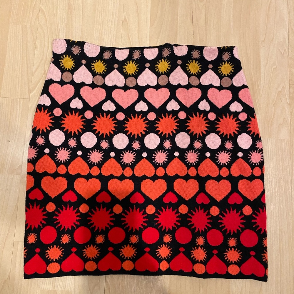 maeve anthropologie heart and sun sweater pencil skirt